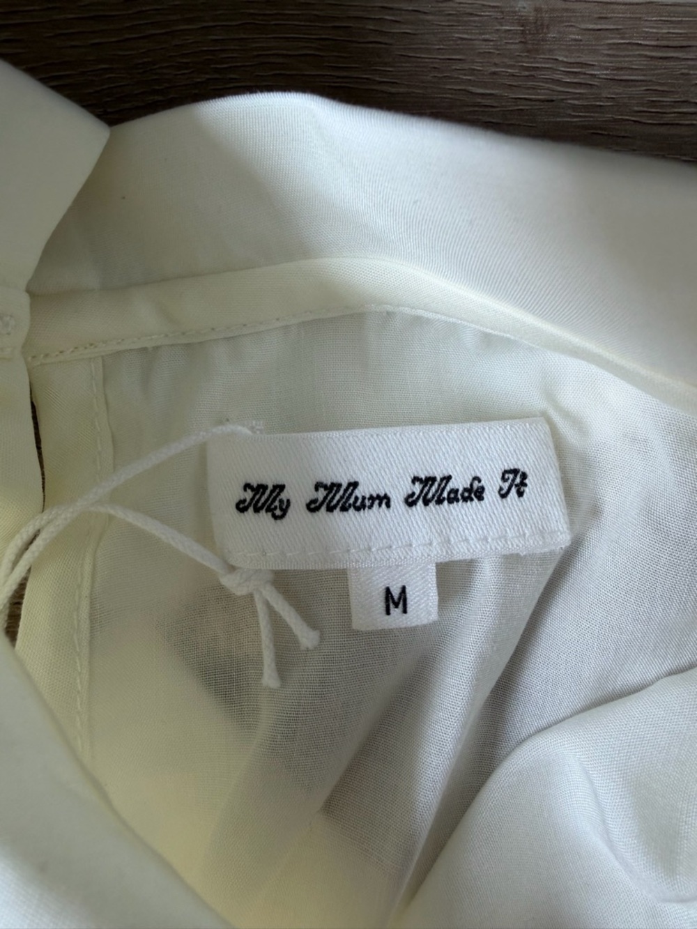 My Mum Made It Cream Ruffle-Sleeve Peter Pan Collar Blouse - Picture 5 of 5